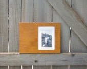 Mid Century Modern picture frame cherry wood 4x6 or 5x7