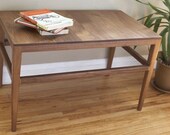 Mid century Danish  modern coffee table, end table, solid walnut wood, US shipping included