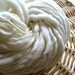 Pearls. Naturally white, undyed, handspun merino art yarn