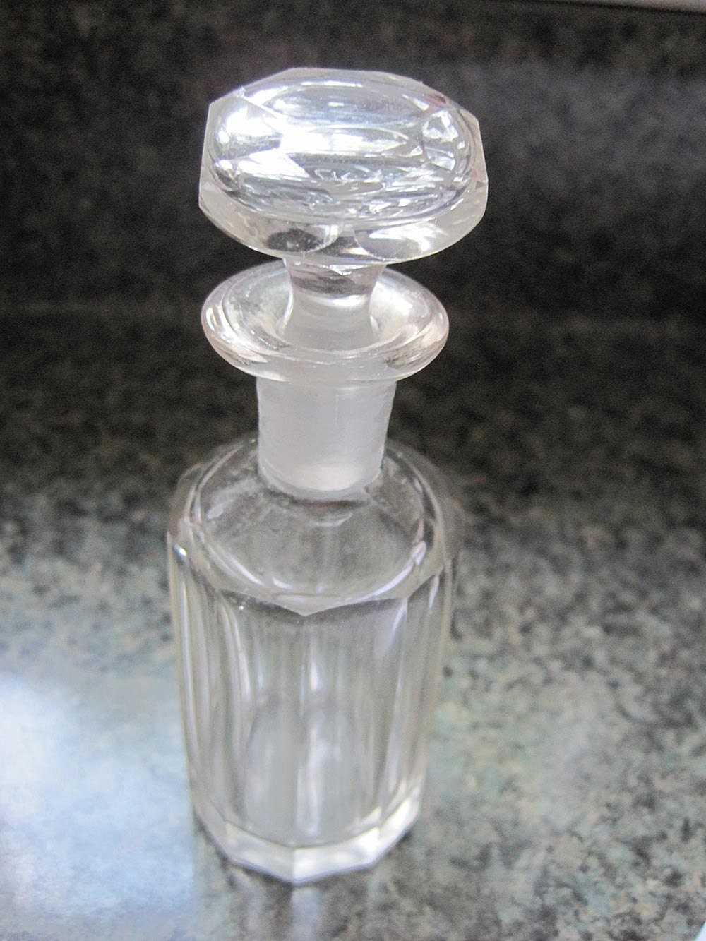 Antique Glass Perfume Bottle Vintage Stopper by VintageInBloom