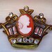 Vintage Brooch - Cameo Crown