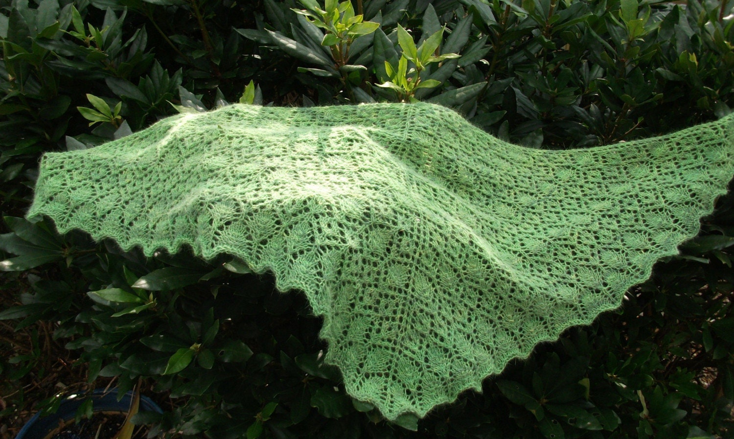 Lacy Green Shawl
