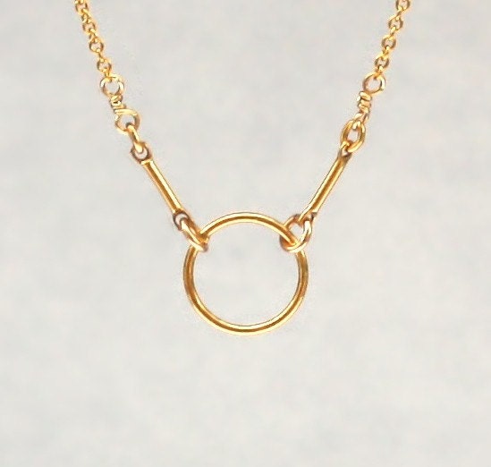 Gold Signature Baby Tiny Circle Necklace