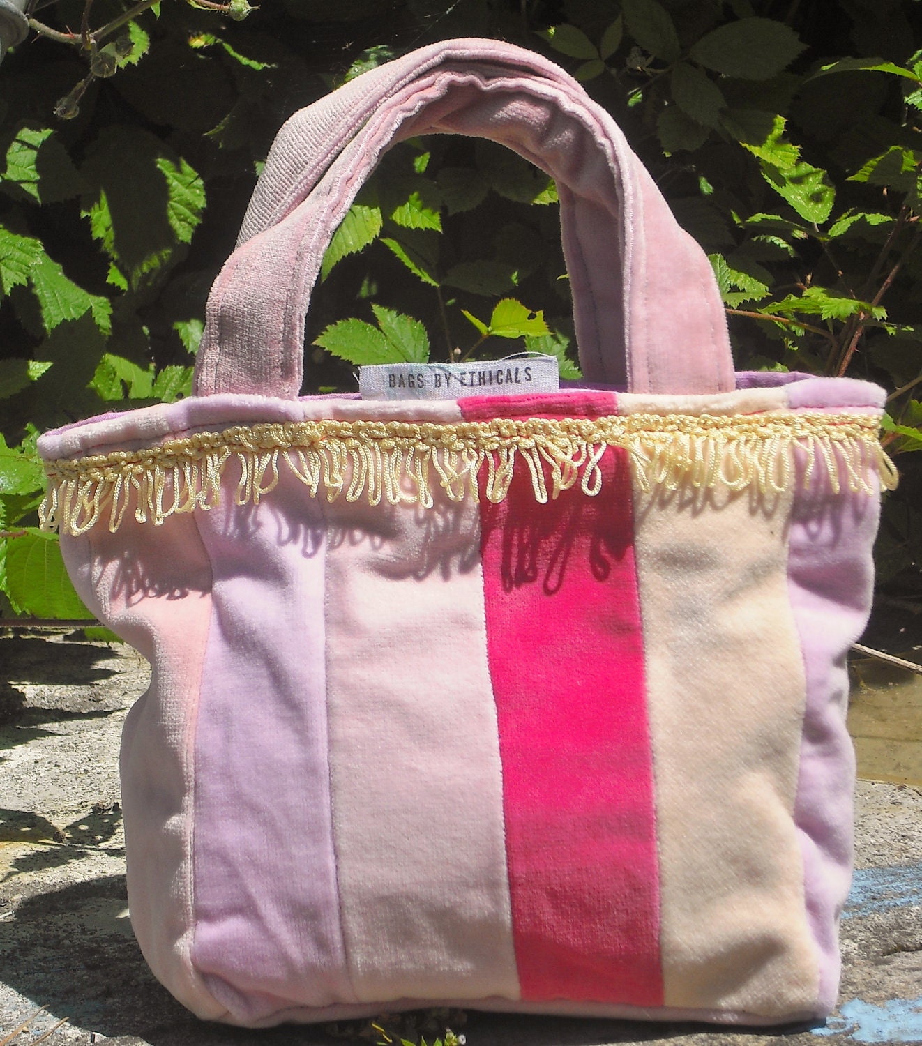 upcycled OOAK Velvet Tote