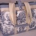 Blue and White Rustic Counrty Toile Travel, Garden, Craft, Diaper, Knitting Tote Bag