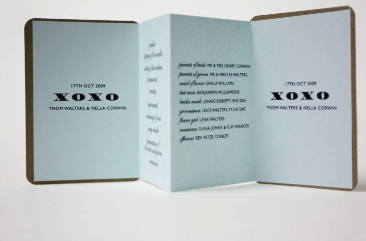 As seen in MARTHA STEWART WEDDINGS Nella Pocket Program