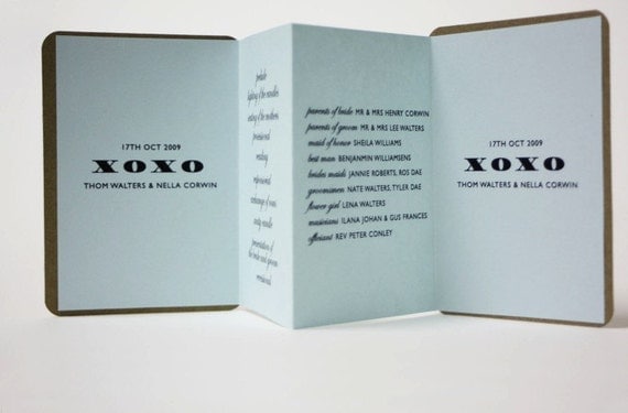 As seen in MARTHA STEWART WEDDINGS Nella Pocket Program