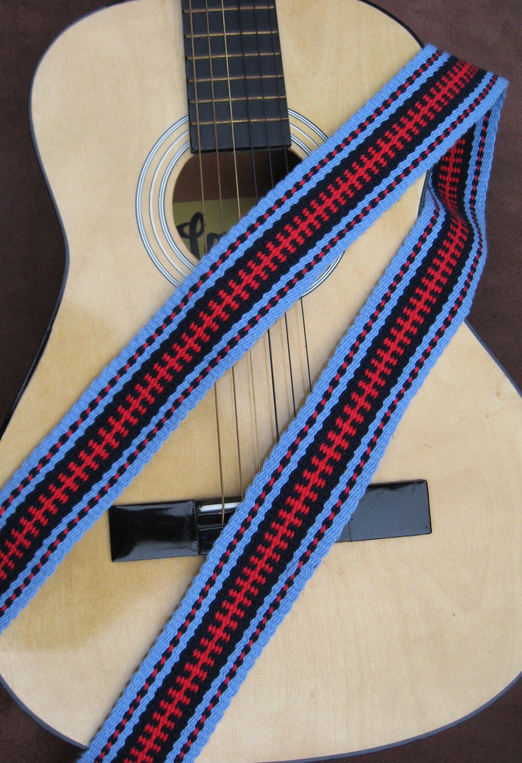 Guitar Strap Handmade Woven Cotton