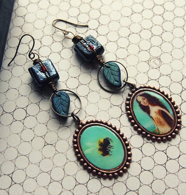 The Hive and the Honey Bee - unique Meluseena earrings