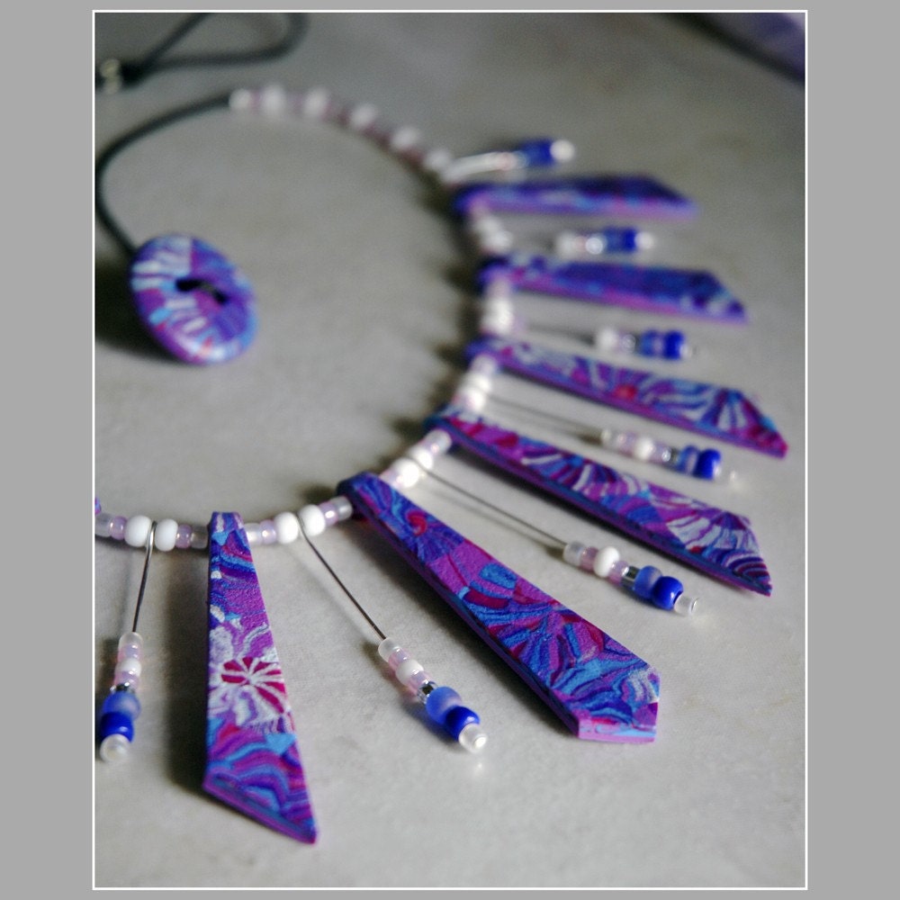 Purple Haze of Rays Choker Necklace