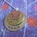 custom mixed metal triple layer name necklace