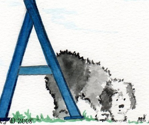Scout's Alphabet - A is for Ants - Children's Art Print