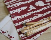 Screen Printed Log Carrier in Red by Willywaw
