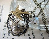 Nesting Wired Cage Pendant Necklace  - Nostalgia Collection