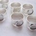 6 Pieces Small Circle Antique Silver Plated Adjustable Ring Blank 3/8 Inch (11mm) (No. ND150)