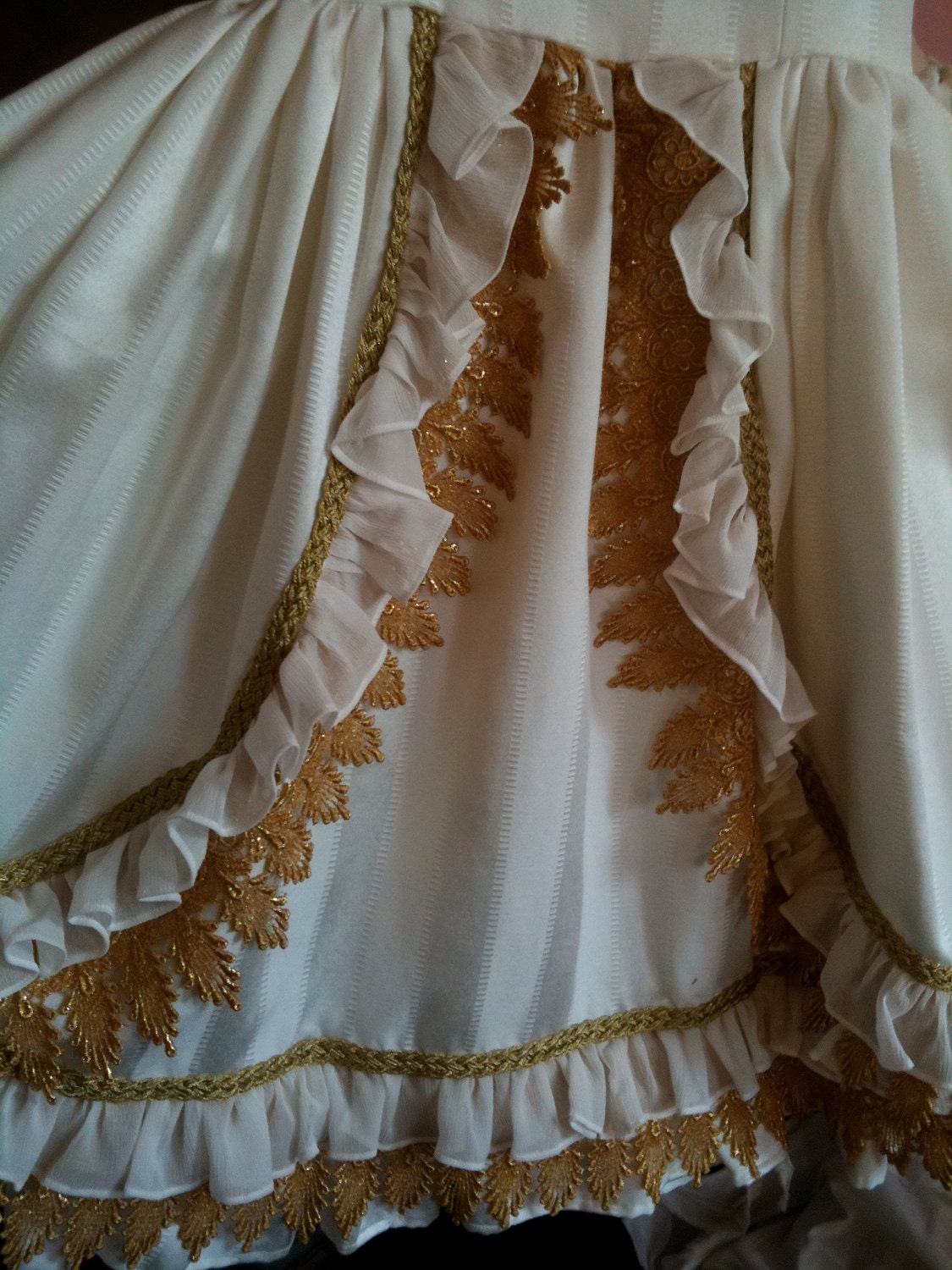 Royal white and gold dress