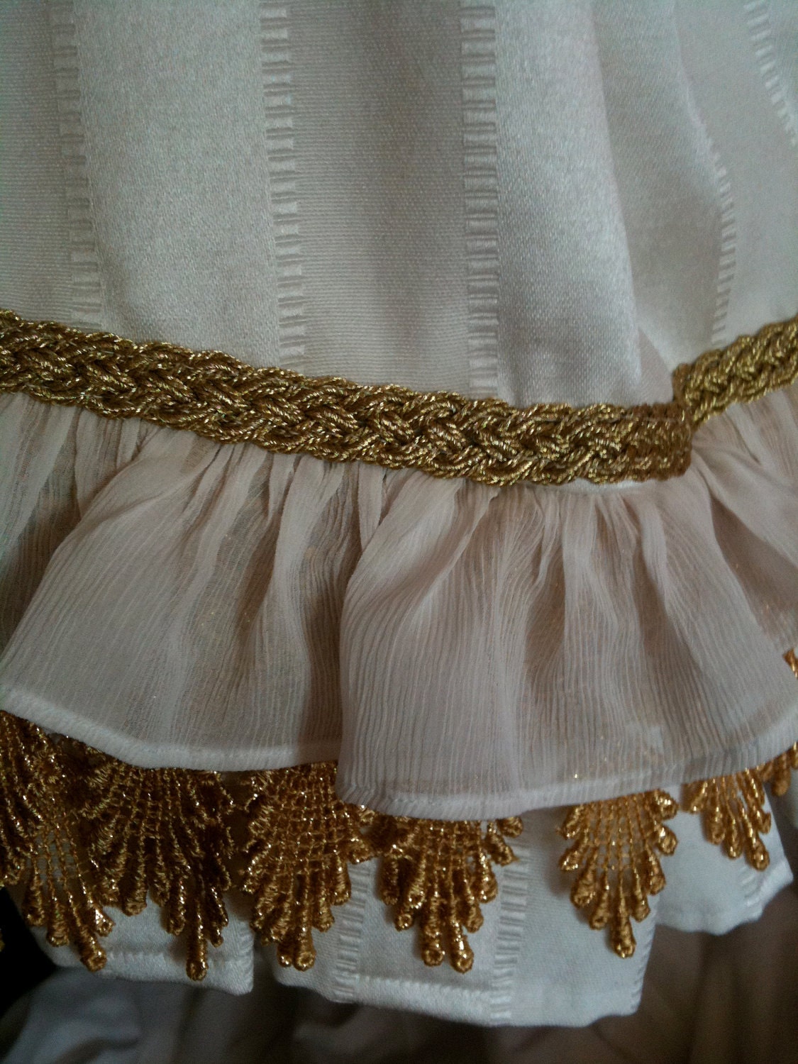 Royal white and gold dress