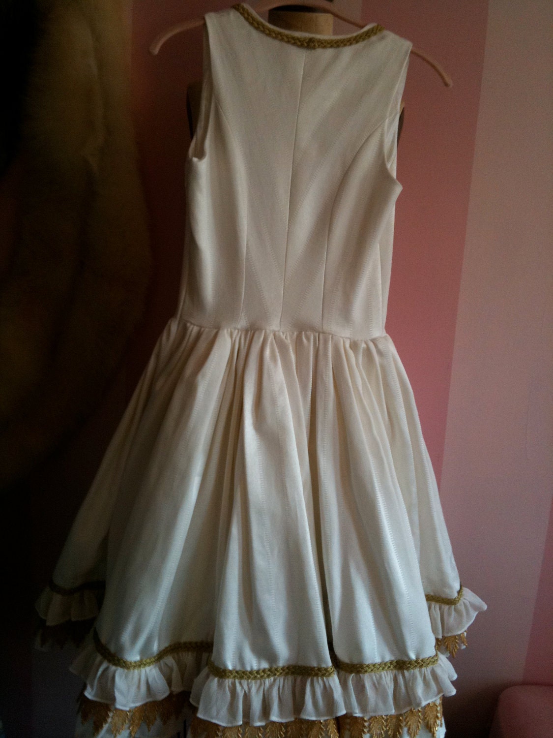 Royal white and gold dress