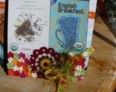 NotebOOK - JouRNal, Inspirational Altered Book- Food Diary- Tea Party