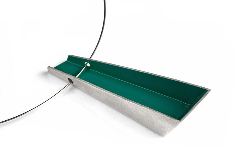 geometry- sterling silver and enamel necklace