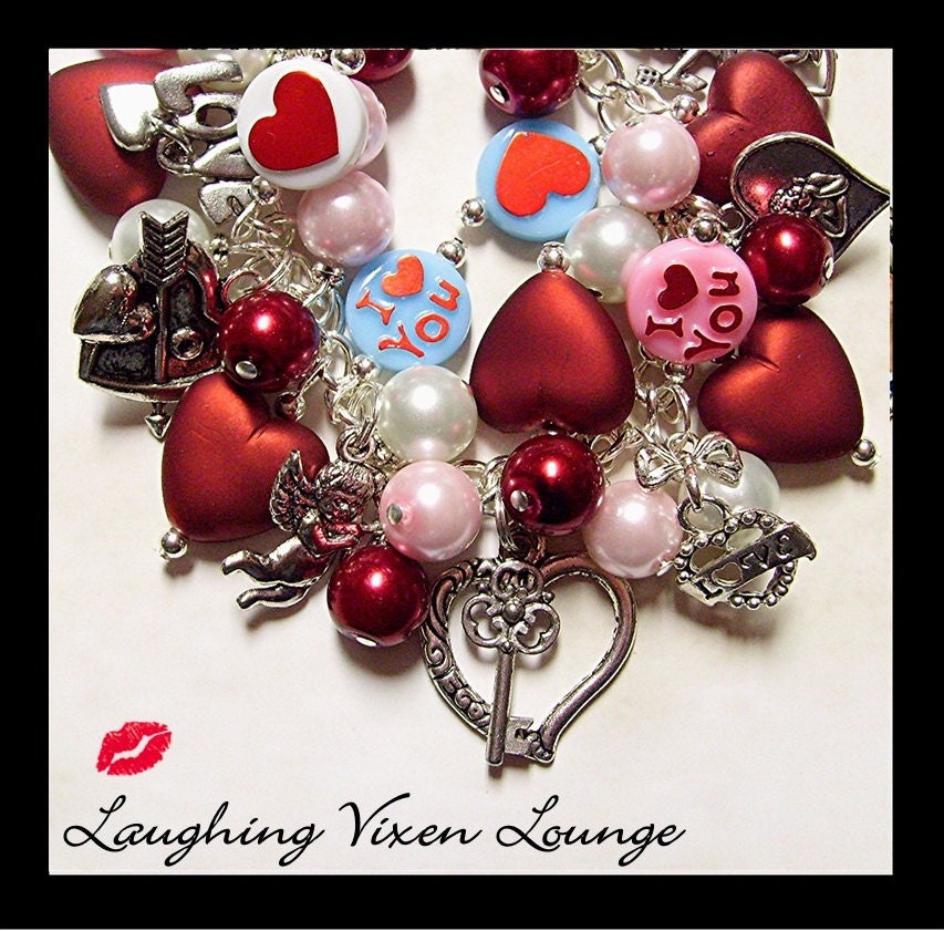 Valentine Jewelry - Valentines Day Jewelry - Valentine Bracelet - Candy Heart Bracelet - Heart Jewelry - Love Jewelry - Love Bracelet