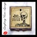 Skeleton Compact Mirror - Magic Potion Label Skeleton Polish Compact - Pill Box - Wizard Witch Potion - Magic Spell - Witch Spell