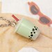 Necklace - Japanese Green Milk Tea Boba Drink Handmade by Roscata