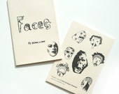 Hand printed zine- FACES (handmade zine)