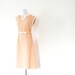 70s Peach Dress Spring day dress M