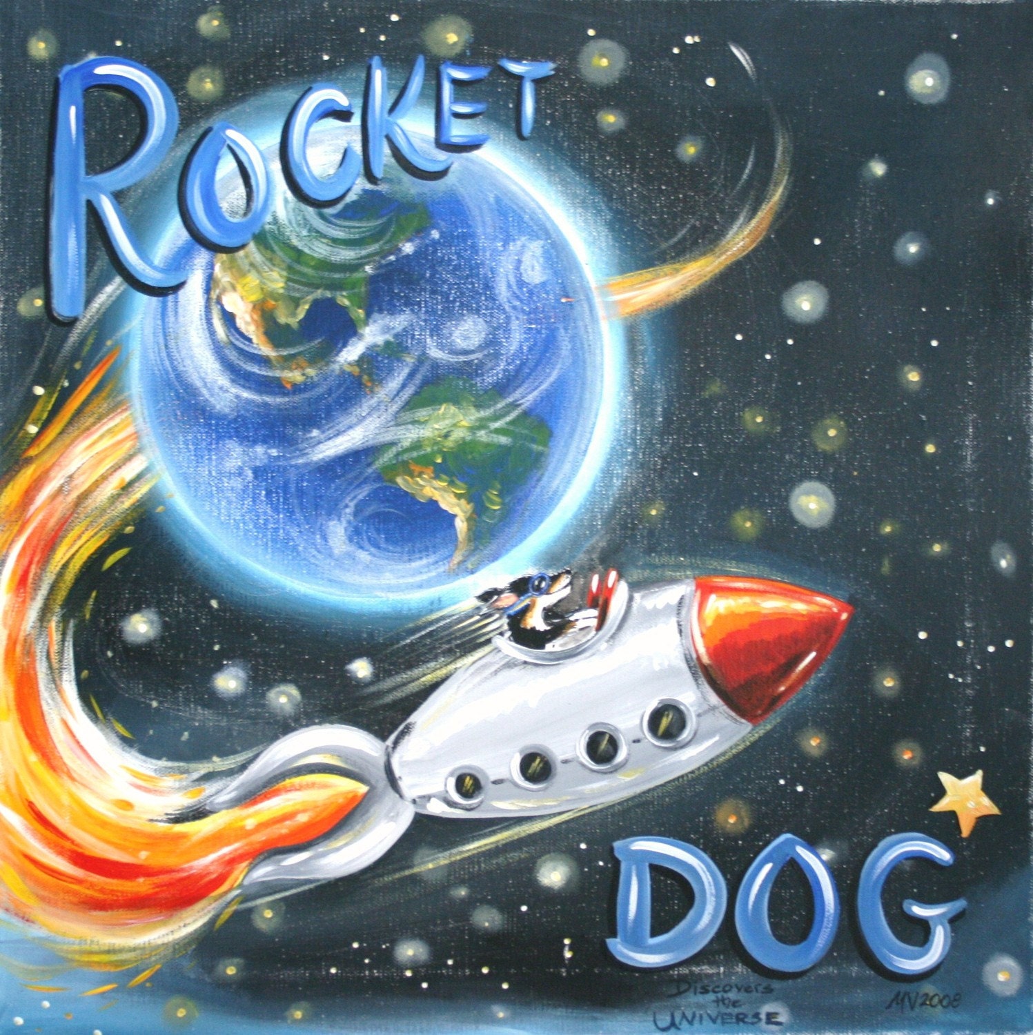 Rocket Dog Discovers the Universe-PRINT - JAustinRyan