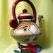Handcrafted Whimsical Faces Functional Pottery Teapot on Etsy Passion Red Hearts Motif