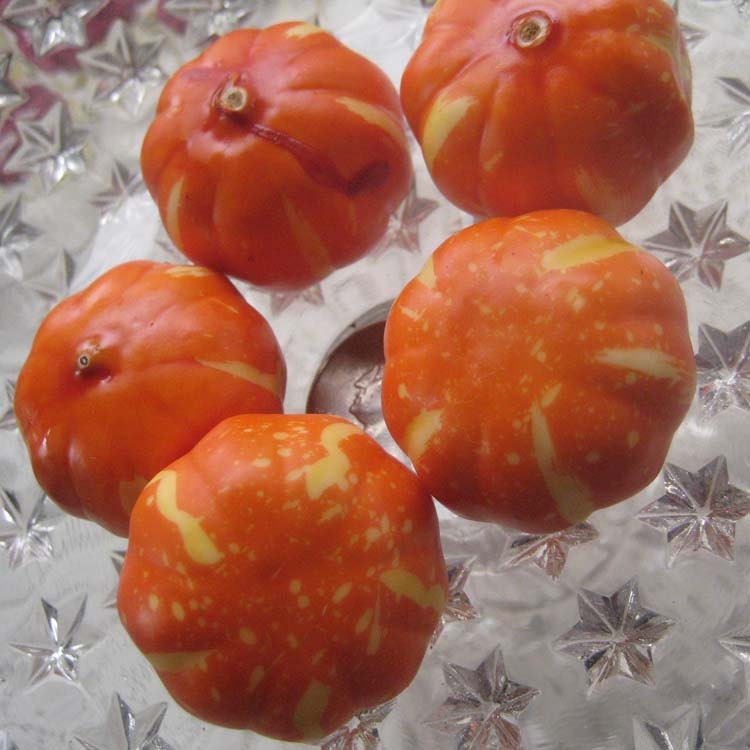 12 Faux Halloween Pumpkins Millinery Fruit For Topiaries Or Making Glittered Fruit