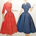 1954 McCall's 3041 Vintage DRESS Pattern Raglan Sleeves Notched V Neck ROCKABILLY Uncut FF