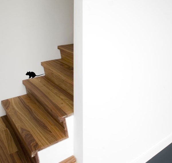 Mouse visitor vinyl wall decal SHIPS FREE