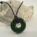 Recycled Glass Donut Pendant - Green