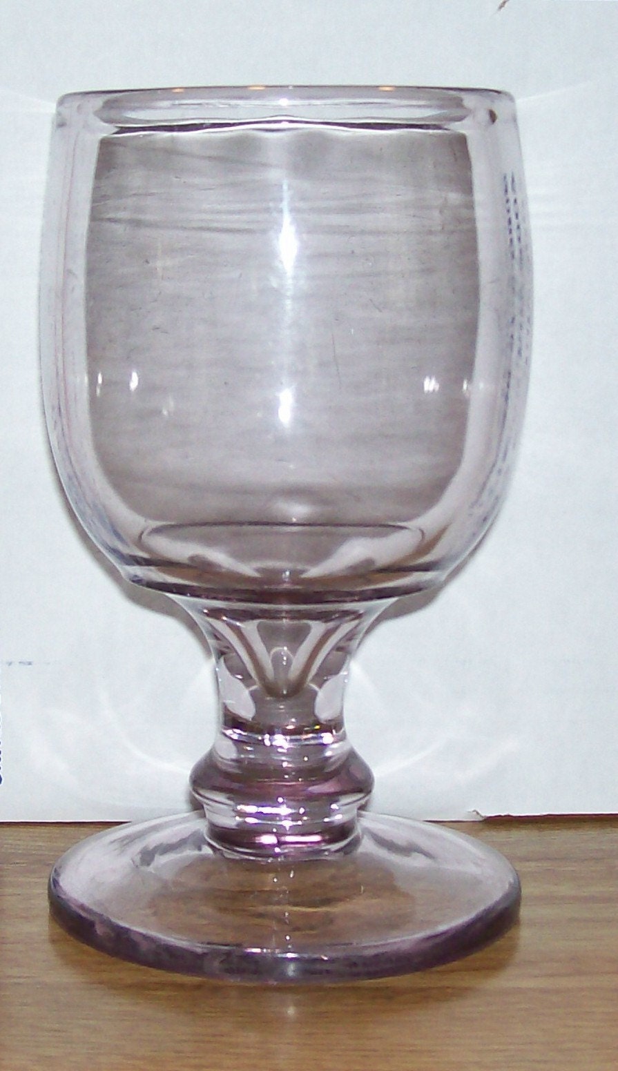 Large Vintage Purple Goblet Very Thick Glass in Excellent Condition