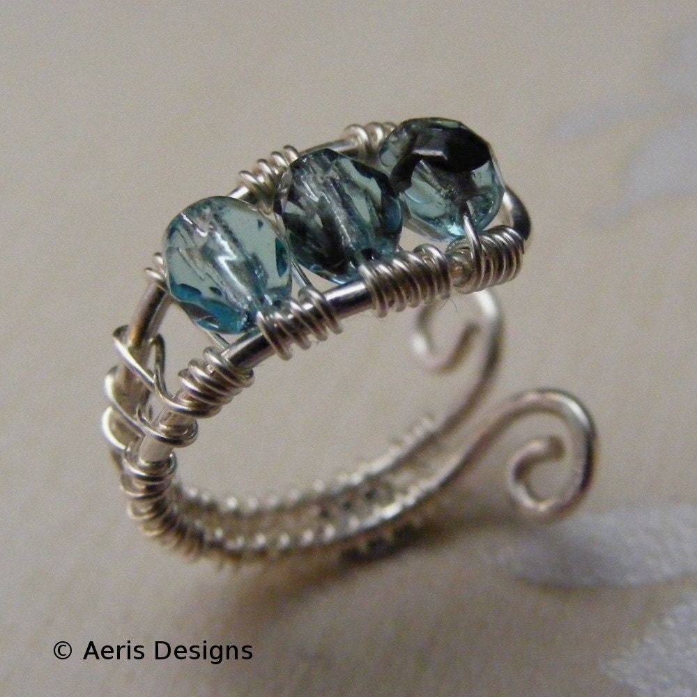 TUTORIAL - Beaded wire wrapped toe ring - Digital Download