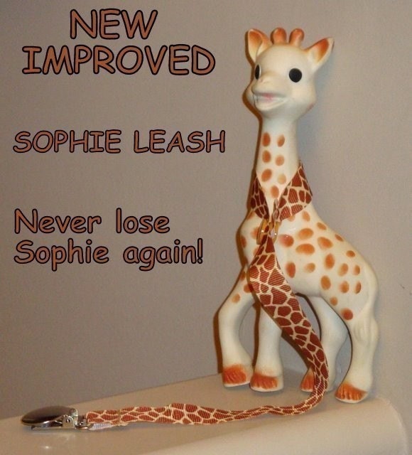 UPDATED RIBBONS Sophie Leash for Sophie le Giraffe - Keep the Precious Giraffe off the floor (listing for one leash)