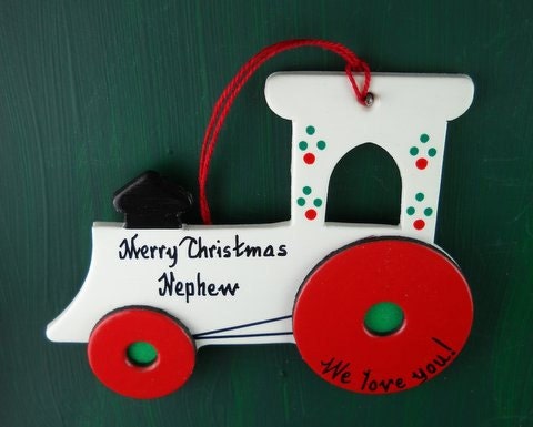 Personalized train ornament