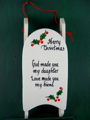 Personalized sled ornament
