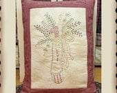 Love Stocking-Primitive Stitchery  E-PATTERN by Primitive Stitches-Instant Download