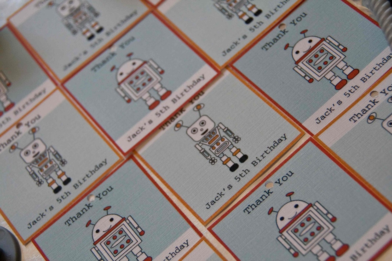 Robot Birthday Party Favor Tags Set of 12 by Belleza e Luce Il_170x135