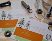 Robot Party Invitation Printable Birthday Invitation by Belleza e Luce