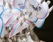 Party Straw Tags Jolly Holiday Mary Poppins Birthday straw flags set of 12 by Belleza e Luce Il_170x135