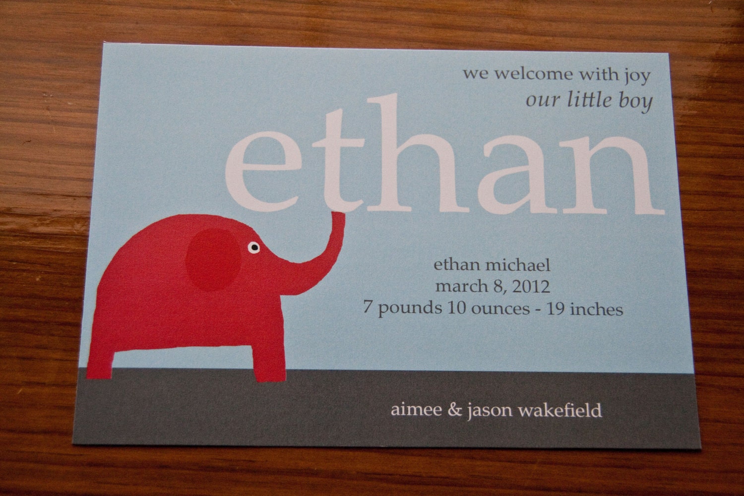 Elephant Birthday Party Invitation Birth Announcement Printable Invitation by Belleza e Luce Il_170x135