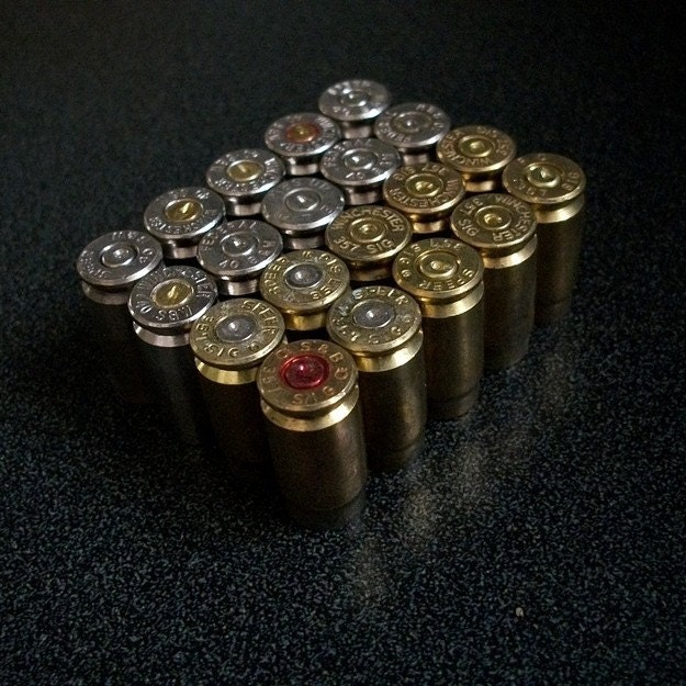 Lot of 20 Brass Pistol Bullet Shell Casings..Ammo Casings...Bullet Shells...For Jewelry Making, Craft, Steampunk Projects....Lot 16