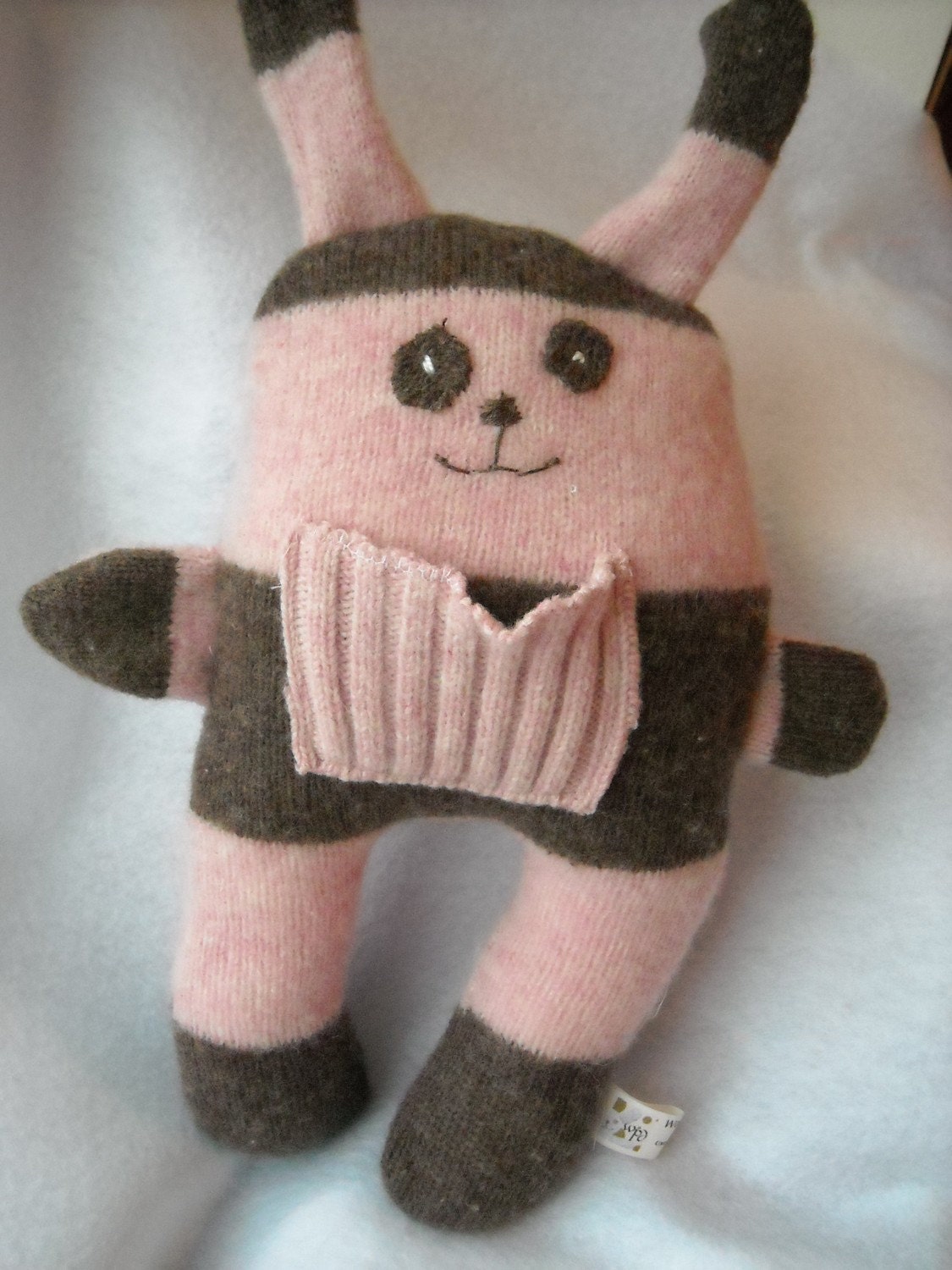 Ready to Ship - Plush Stuffed Animal Toy Bunny Rabbit with tummy pocket