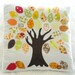 Handmade Appliqued Pillow Cover -Whimsical Autumn Tree