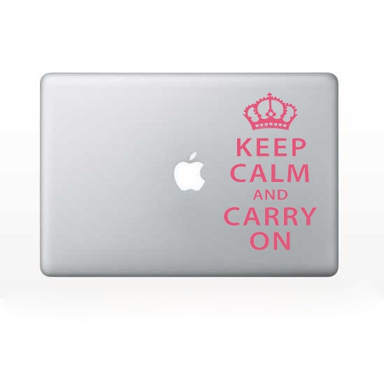 Keep Calm and Carry On - Notebook Decal Laptop Cover Sticker Macbook Apple MAC PC