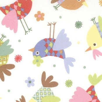 Tweet Tweet Fabric by Keiki for Moda, Tweets, Cloud, 1 Yard